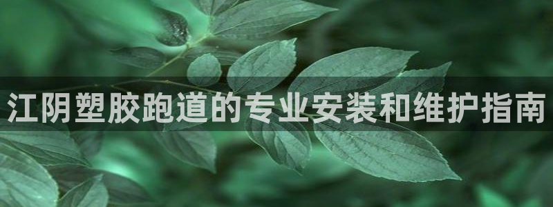 红足一1世：江阴塑胶跑道的专业安装和维护指南