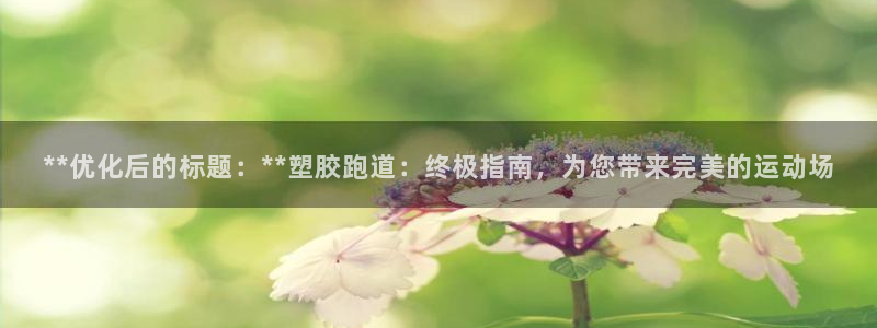 红足一1世66814：**优化后的标题：**塑胶跑道：终极指南，为您带来完美的运动场
