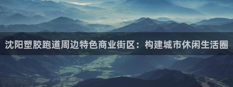 红足网足球直播:沈阳塑胶跑道周边特色商业街区:构建城市休闲生活圈