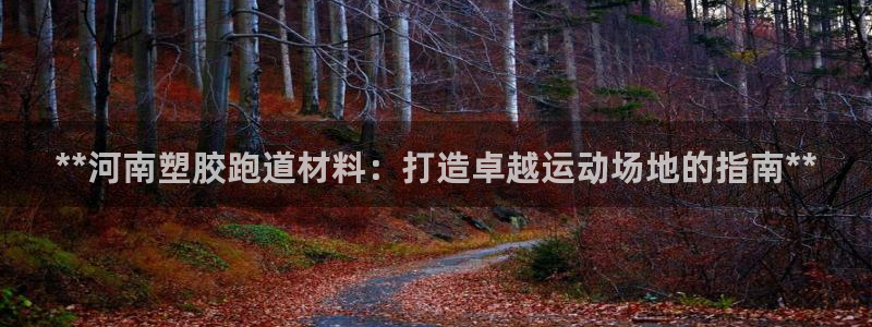 红足1世1站2站管理网：**河南塑胶跑道材料：打造卓越运动场地的指南**